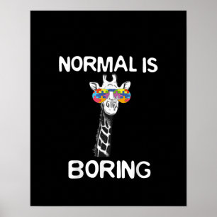Poster Autista Normal É Bordado Girafa Quebra-cabeça