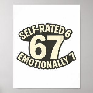 Poster Auto Avaliado 6 Emocionalmente 7 Engraçado 67 Gíri
