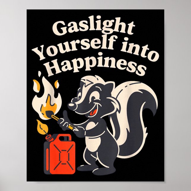 Poster Auto-ilumine-se para a felicidade ilusão positiva (Frente)