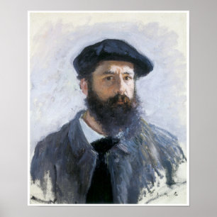 Póster Auto-Retrato, 1886, Claude Monet