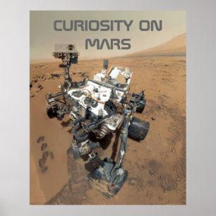 Póster Auto-Retrato da curiosidade em Marte