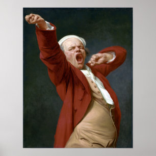 Poster Auto-Retrato de Joseph Ducreux, bocejando