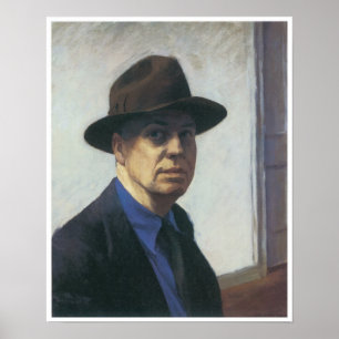 Póster Auto-Retrato Edward Hopper