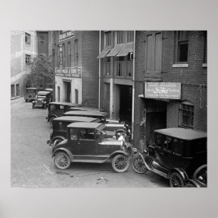Poster Auto Sales and Service, 1926. Vintage Photo