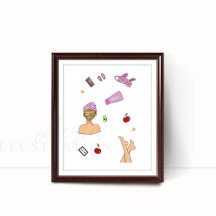 Autoatendimento, ilustração de moda