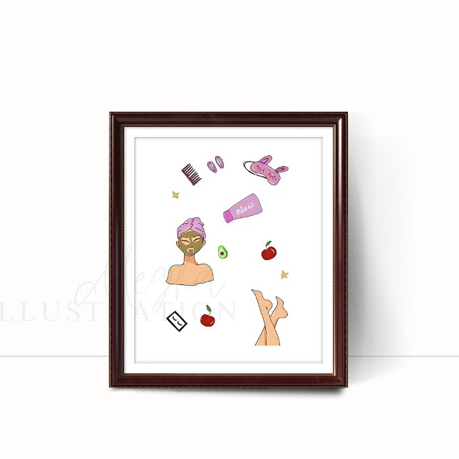 Poster Autoatendimento, ilustração de moda (Criador carregado)