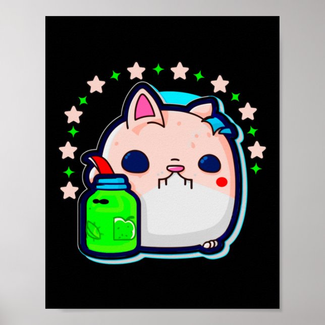 Poster Autoatendimento para Cat Sticker (Frente)