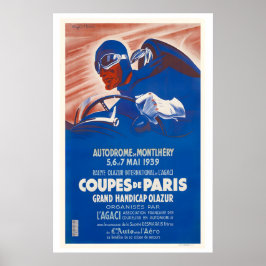 Poster Autódromo de Montlhery França Rali Automóvel