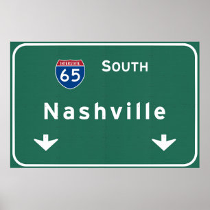 Poster Autoestrada da estrada nacional de Nashville