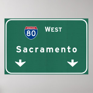 Póster Autoestrada da estrada nacional de Sacramento
