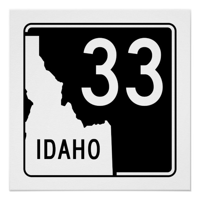 Póster Autoestrada Estadual Idaho 33 (Frente)