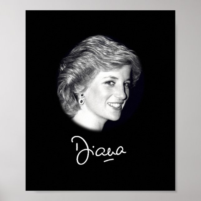 Poster Autografo da Princesa Diana (Frente)