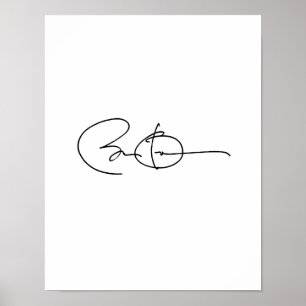 POSTER AUTÓGRAFO DE BARACK OBAMA - .PNG