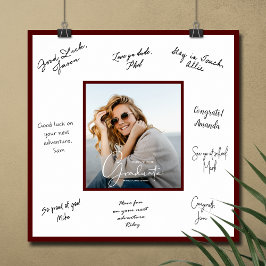 Poster Autografo de Graduação Fotográfica Marrom Escuro