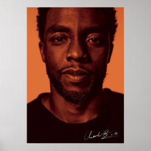 Poster autógrafo do chadwick boseman