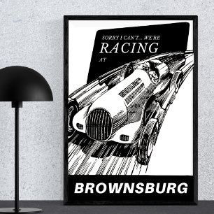 Poster Automóveis de Brownsburg Indiana Vintage Motorspor