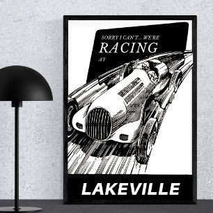 Poster Automóveis de Lakeville Connecticut Retro