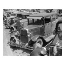 Automóveis na Main Street, 1941. Foto Antiga