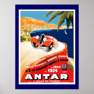 Póster Automóvel de Monte - Carlo de Rallye