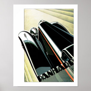 Póster Automóvel do art deco