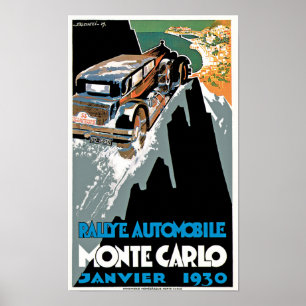 Póster Automóvel Monte - Carlo de Rallye