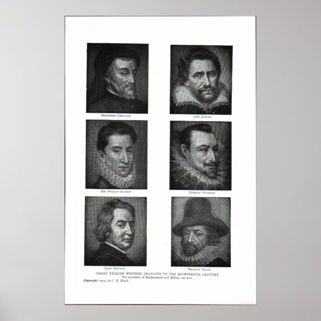 Poster Autores Britânicos (Frente)