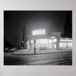 Poster Autorevendedor À Noite, 1948. Vintage Photo