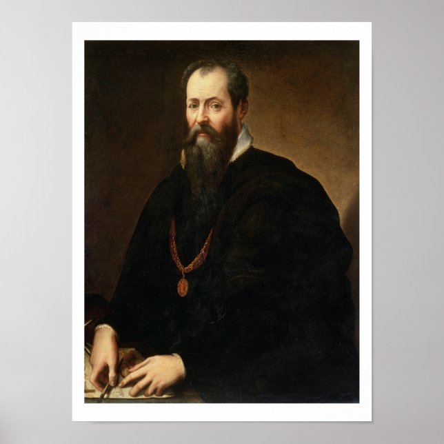 Poster Autorretrato, 1566-68 (óleo na canvas) (Frente)