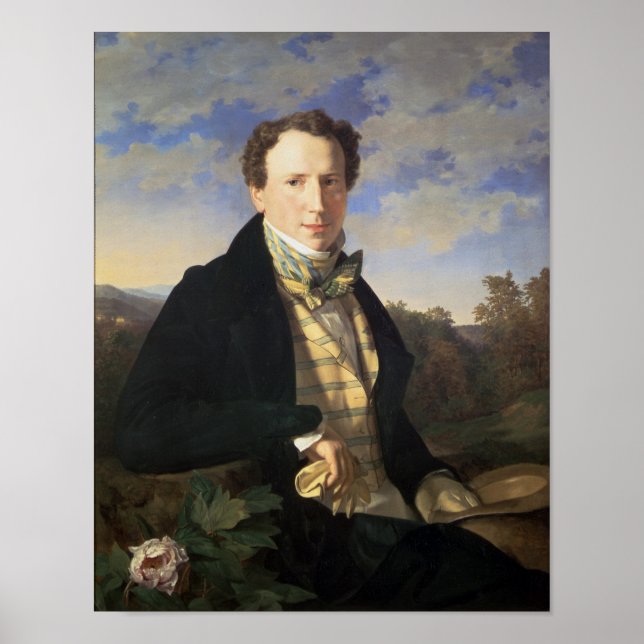 Poster autorretrato, 1828 (Frente)