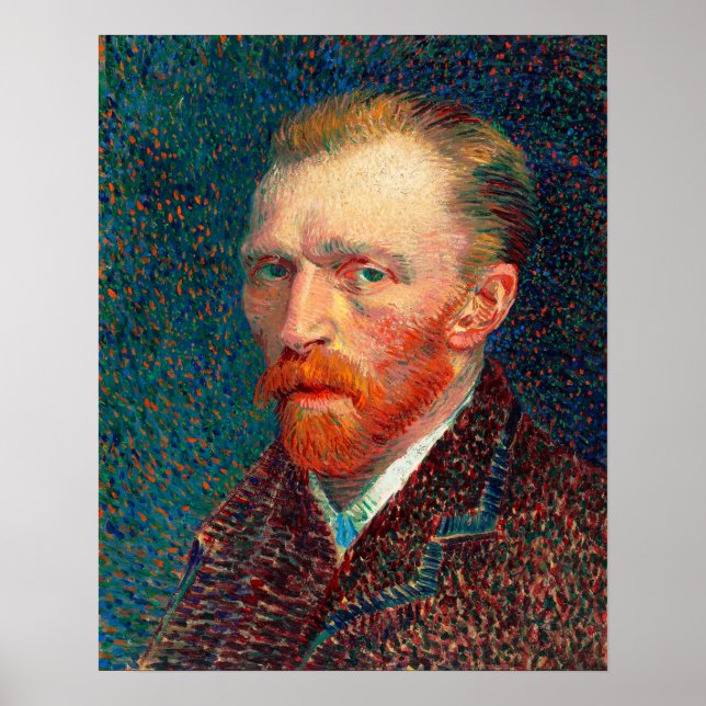 Poster Autorretrato (1887) de Vincent Van Gogh (Frente)