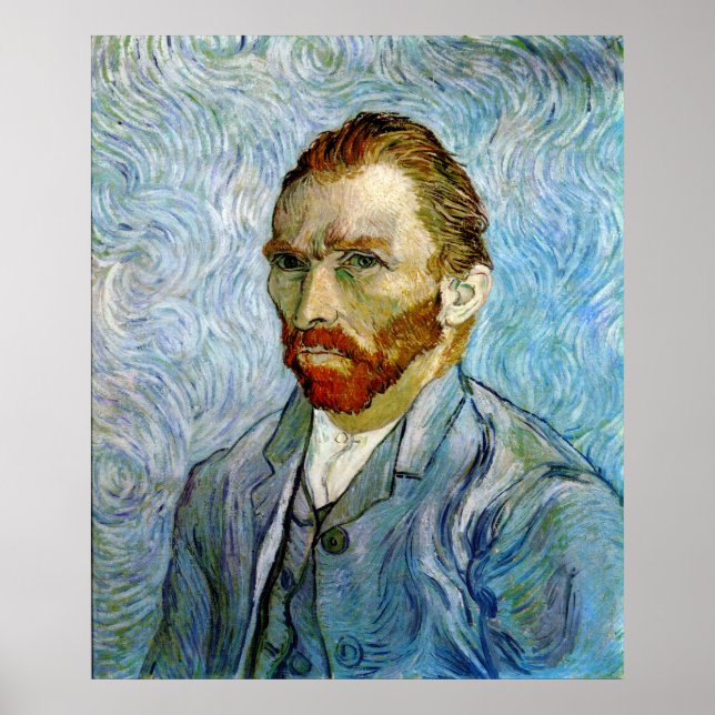 Poster Autorretrato c.1899, Vincent Van Gogh (Frente)