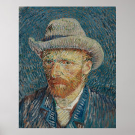 Poster Autorretrato com Chapéu de Feltro Cinza de Vincent