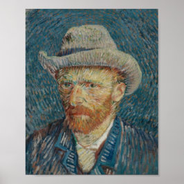 Poster Autorretrato com Chapéu de Feltro Cinza de Vincent