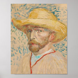 Poster Autorretrato com Chapéu de Palha V
