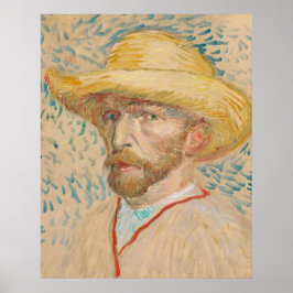 Poster Autorretrato com Chapéu de Palha V