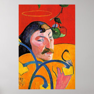 Poster Autorretrato com Halo e Serpente