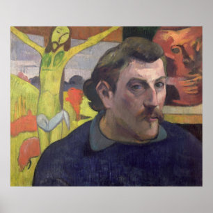 Poster Autorretrato com o Cristo amarelo, 1890