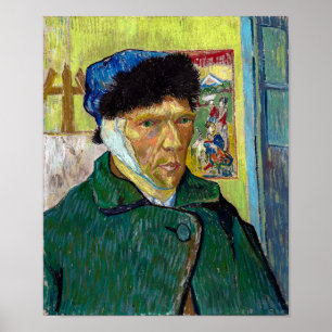 Poster Autorretrato com Orelha Bandada Van Gogh