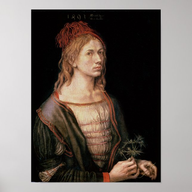 Póster Autorretrato com um apito, 1493 (Frente)