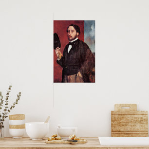 Poster Autorretrato, de Edgar Degas,