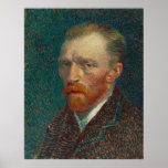 Poster autorretrato de Van Gogh<br><div class="desc">Impressão Vincent Van Gogh,  pintura a óleo de 1887,  autorretrato.</div>