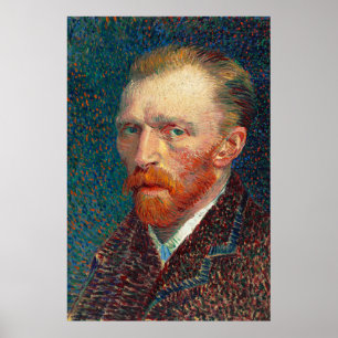 Poster Autorretrato de Vincent Van Gogh (1887).
