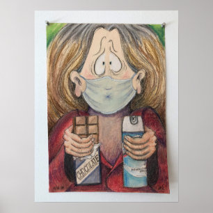 Poster "Autorretrato durante uma pandemia", de Barbara Da