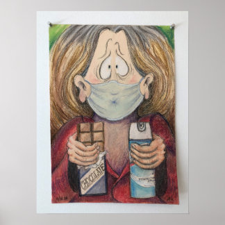 Poster "Autorretrato durante uma pandemia", por Barbara D