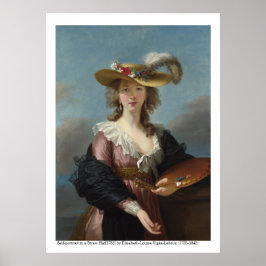 Poster Autorretrato em um Chapéu de Palha 1782