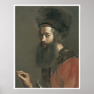 Póster Autorretrato, Jean-Etienne Liotard, 1744-45