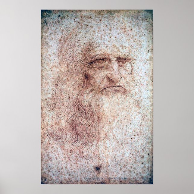 Poster Autorretrato, Leonardo da Vinci (Frente)