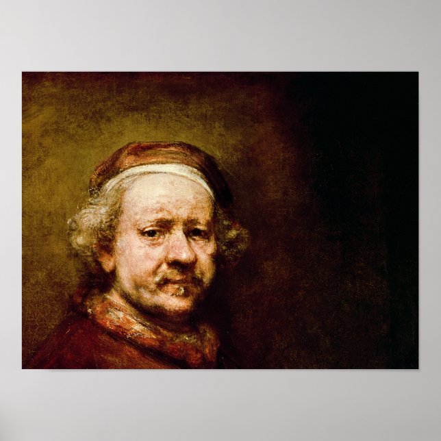 Póster Autorretrato na idade de 63, 1669 (Frente)