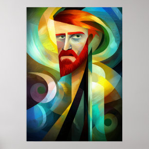 Poster Autorretrato - Obra-Prima Cubista Inspirada