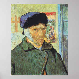 Póster Autorretrato, Orelha Bandada de Vincent van Gogh